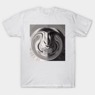 Black White & Gray Altered Ying Yang T-Shirt